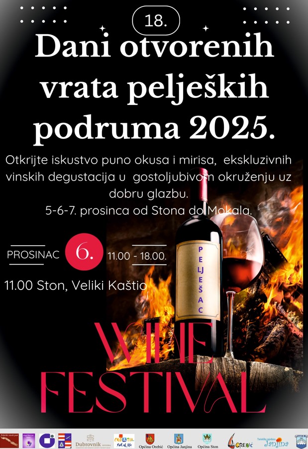 Festiwal wina Pelješac 2025: Dni otwartych piwnic 5-7.XII